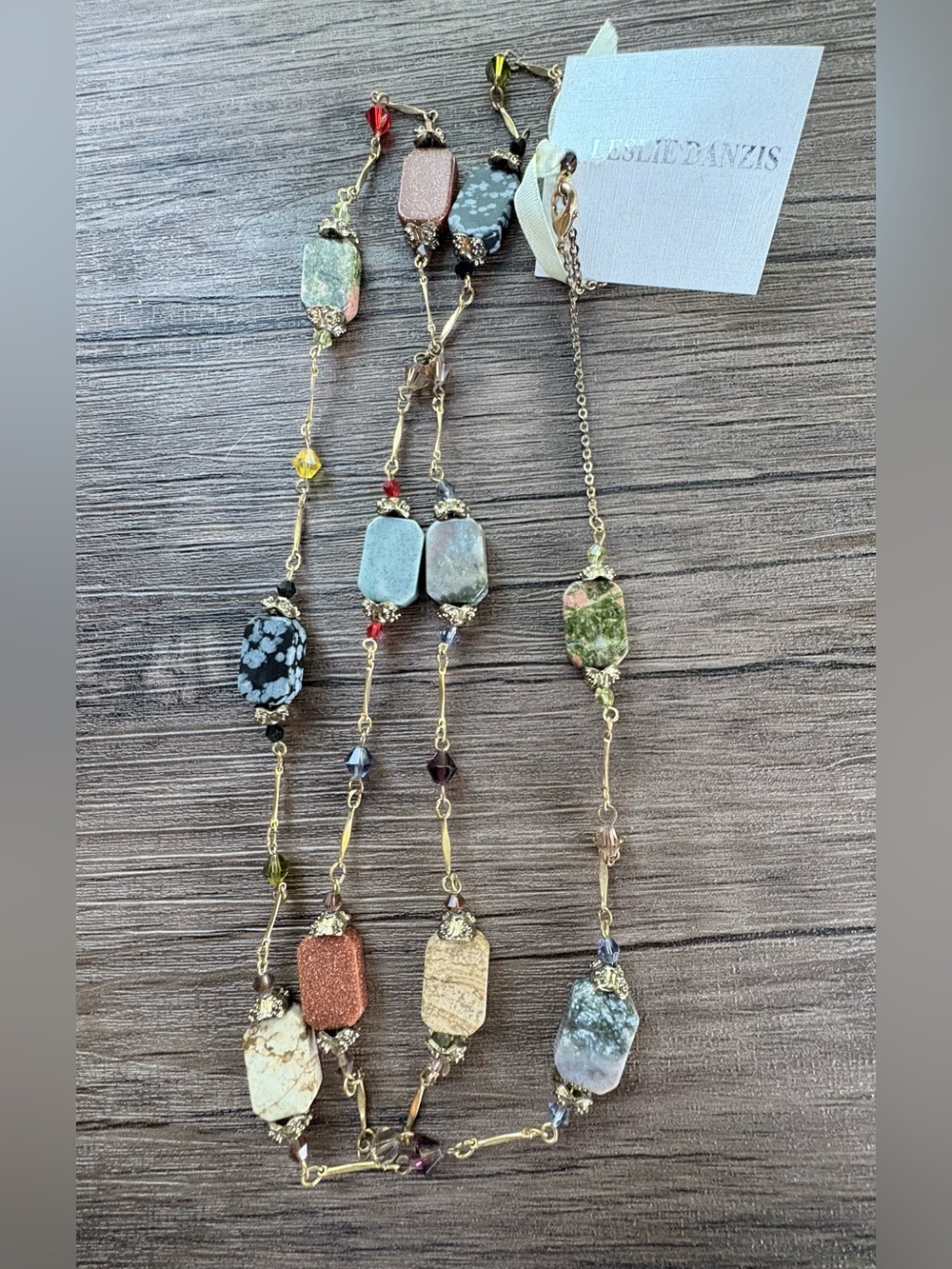 Long Station-style Fashion Necklace by Leslie Danzis